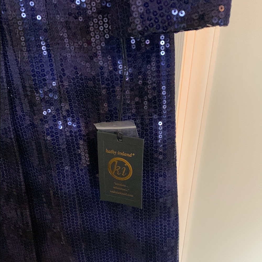 Sequin Blue Women's Coat - Picture 3 of 5